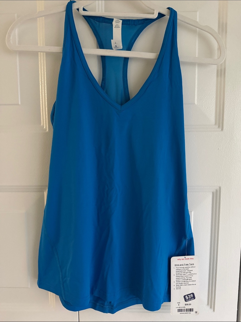 lululemon athletica Blue Racerback Tank Top